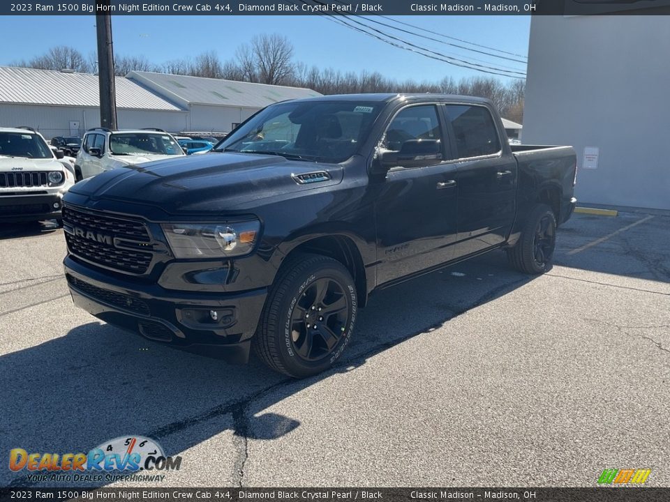 2023 Ram 1500 Big Horn Night Edition Crew Cab 4x4 Diamond Black Crystal Pearl / Black Photo #7