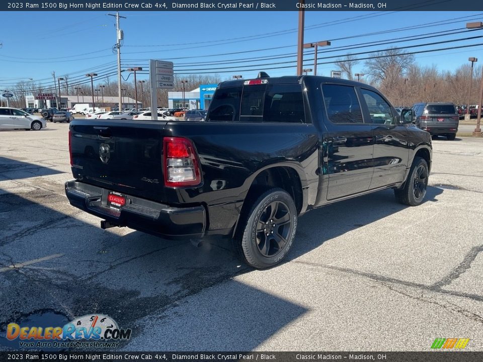 2023 Ram 1500 Big Horn Night Edition Crew Cab 4x4 Diamond Black Crystal Pearl / Black Photo #8
