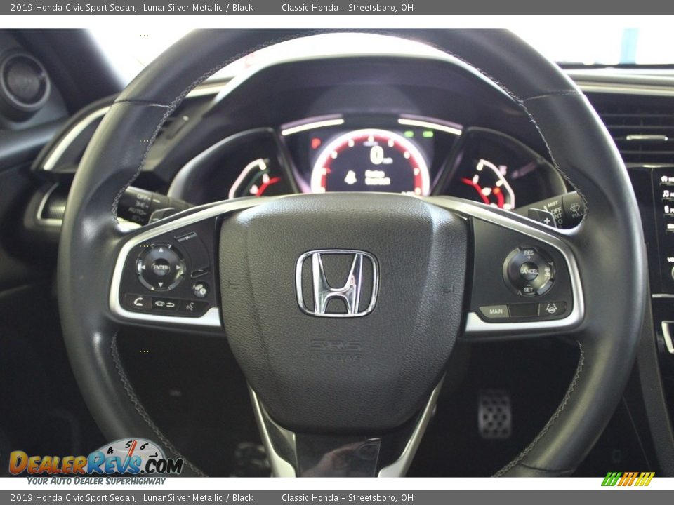 2019 Honda Civic Sport Sedan Lunar Silver Metallic / Black Photo #29