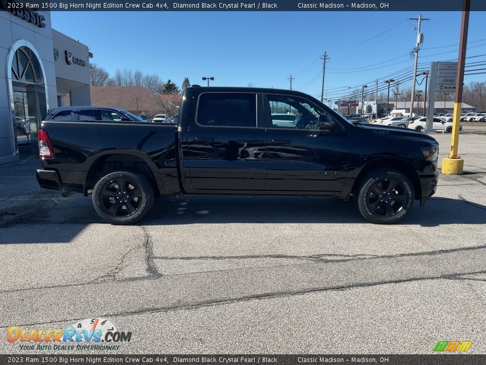 2023 Ram 1500 Big Horn Night Edition Crew Cab 4x4 Diamond Black Crystal Pearl / Black Photo #9