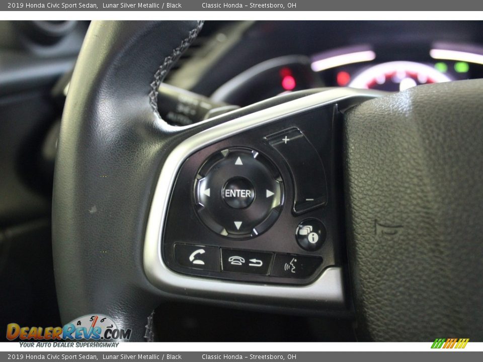 2019 Honda Civic Sport Sedan Lunar Silver Metallic / Black Photo #30