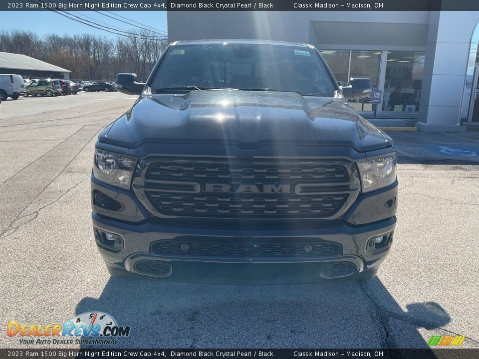 2023 Ram 1500 Big Horn Night Edition Crew Cab 4x4 Diamond Black Crystal Pearl / Black Photo #10