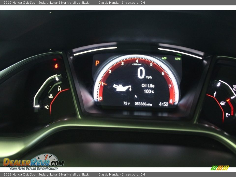 2019 Honda Civic Sport Sedan Lunar Silver Metallic / Black Photo #32