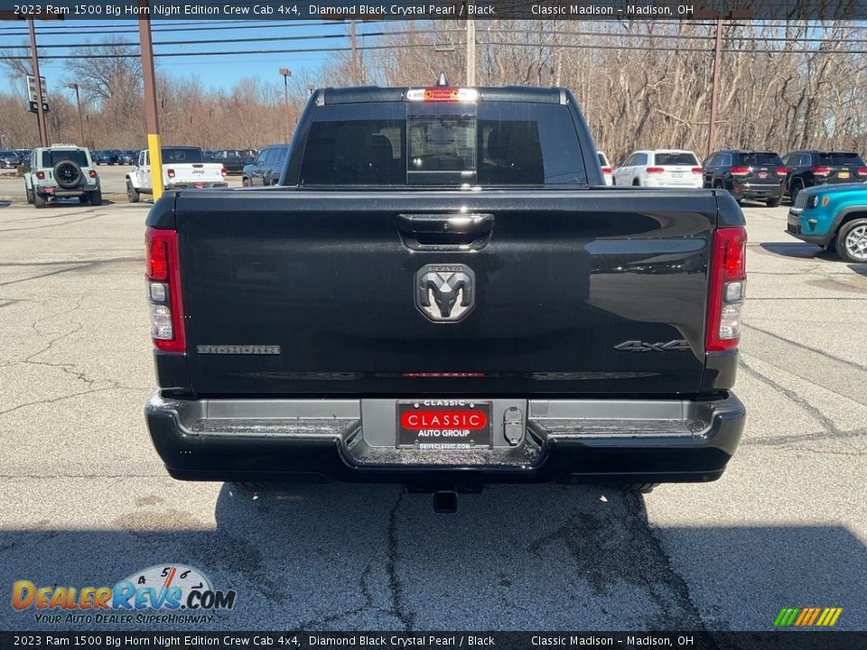 2023 Ram 1500 Big Horn Night Edition Crew Cab 4x4 Diamond Black Crystal Pearl / Black Photo #11