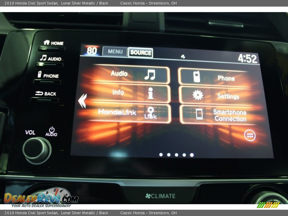 2019 Honda Civic Sport Sedan Lunar Silver Metallic / Black Photo #35