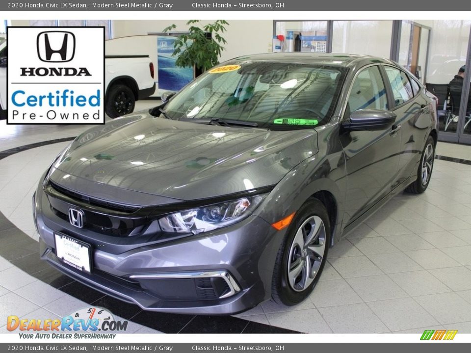 2020 Honda Civic LX Sedan Modern Steel Metallic / Gray Photo #1