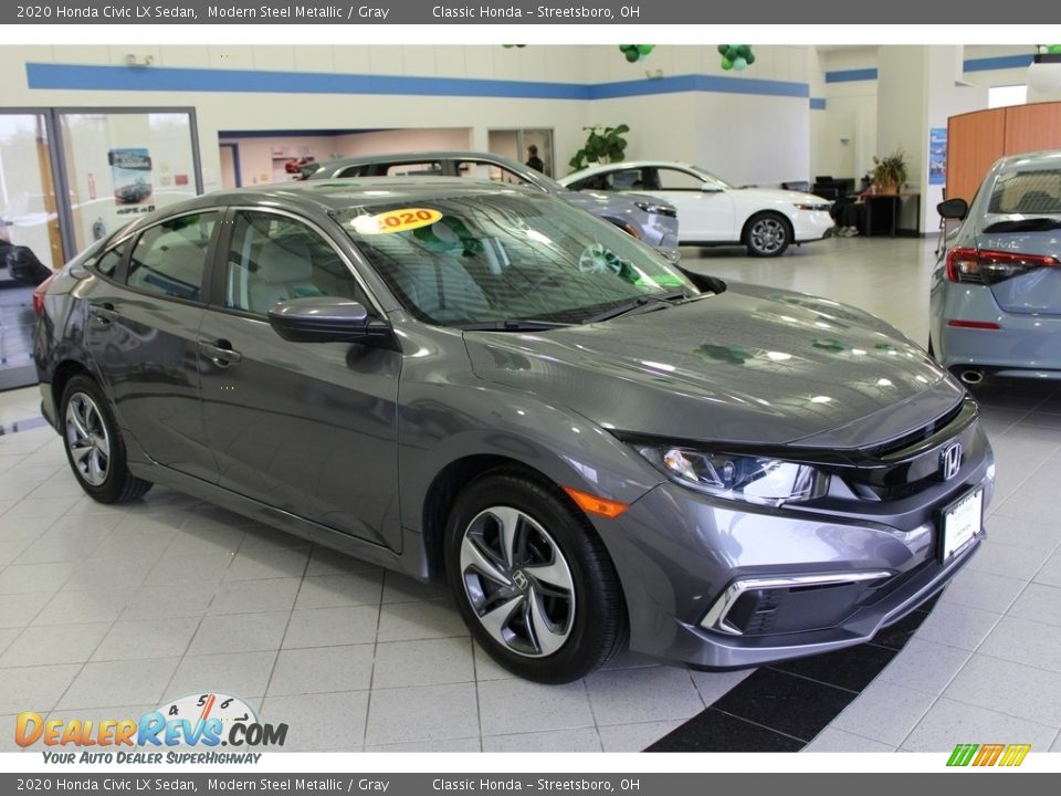 2020 Honda Civic LX Sedan Modern Steel Metallic / Gray Photo #3