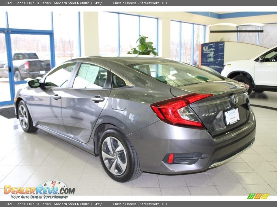 2020 Honda Civic LX Sedan Modern Steel Metallic / Gray Photo #7