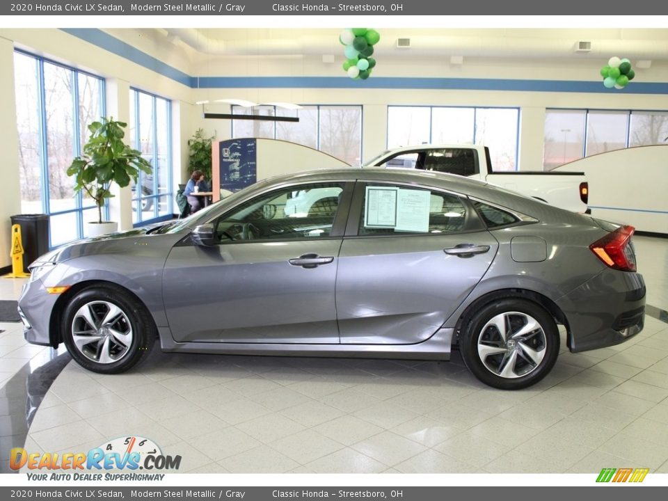 2020 Honda Civic LX Sedan Modern Steel Metallic / Gray Photo #8