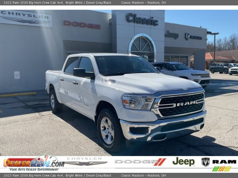 2023 Ram 1500 Big Horn Crew Cab 4x4 Bright White / Diesel Gray/Black Photo #1