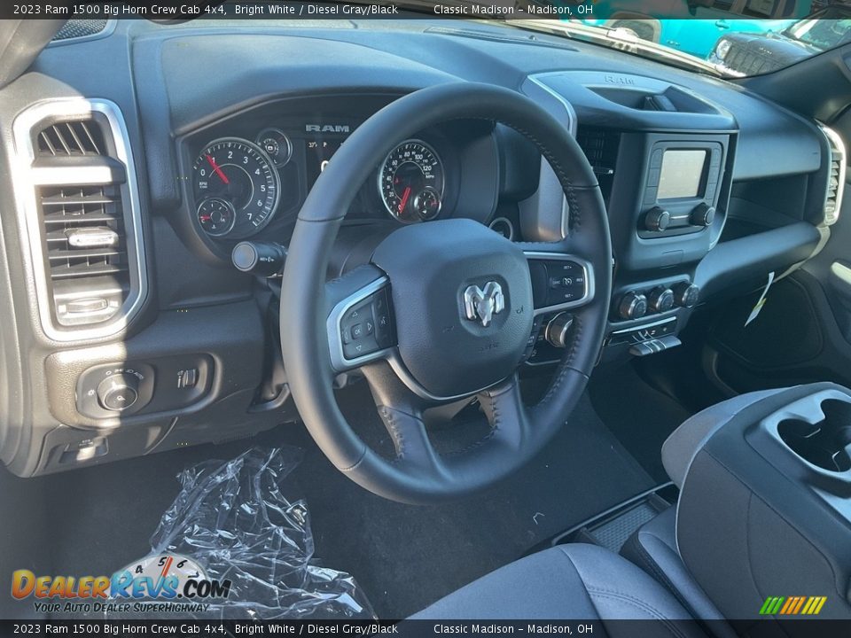 2023 Ram 1500 Big Horn Crew Cab 4x4 Bright White / Diesel Gray/Black Photo #4
