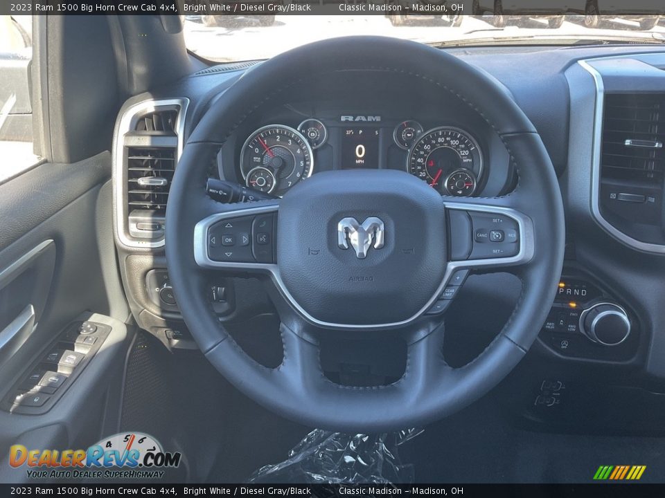 2023 Ram 1500 Big Horn Crew Cab 4x4 Bright White / Diesel Gray/Black Photo #6