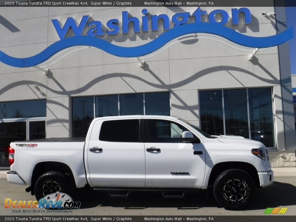 2020 Toyota Tundra TRD Sport CrewMax 4x4 Super White / Graphite Photo #2