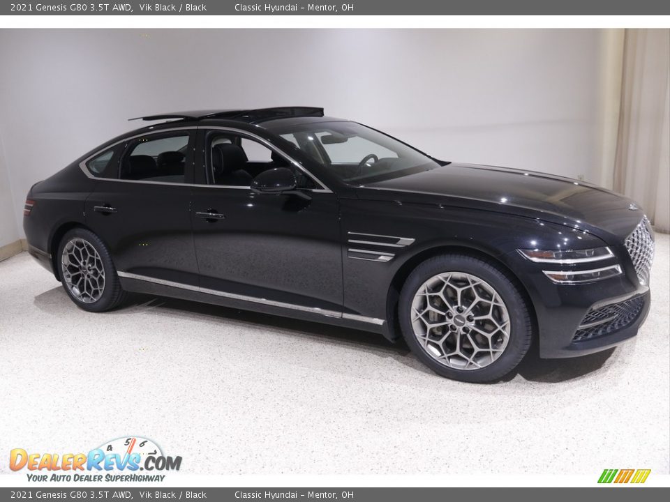 2021 Genesis G80 3.5T AWD Vik Black / Black Photo #1