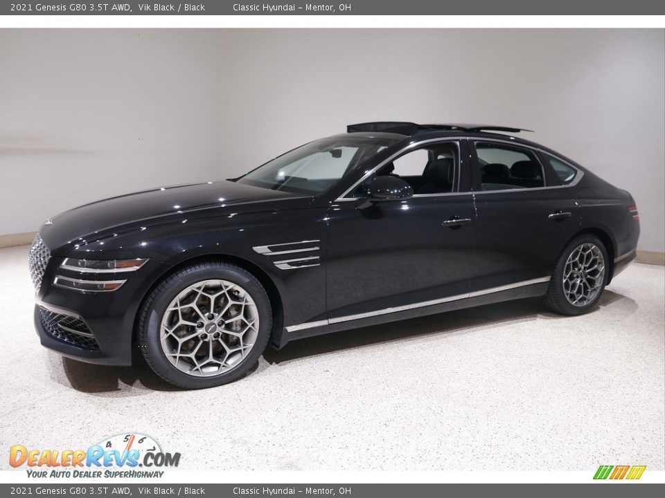 2021 Genesis G80 3.5T AWD Vik Black / Black Photo #3