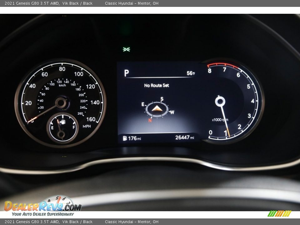 2021 Genesis G80 3.5T AWD Vik Black / Black Photo #8