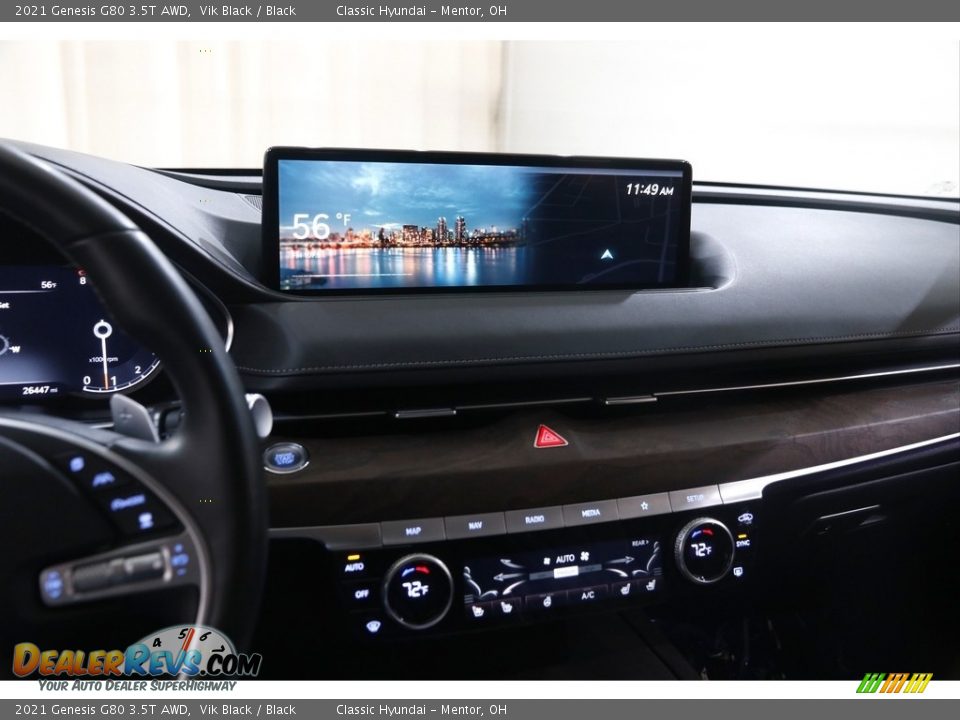 2021 Genesis G80 3.5T AWD Vik Black / Black Photo #9