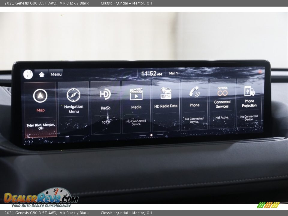 2021 Genesis G80 3.5T AWD Vik Black / Black Photo #10