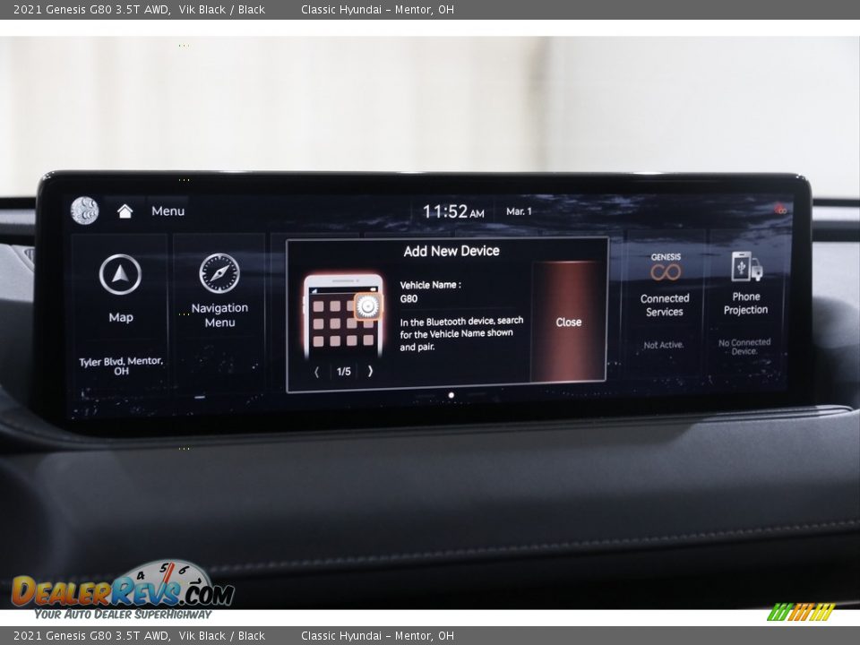 2021 Genesis G80 3.5T AWD Vik Black / Black Photo #14