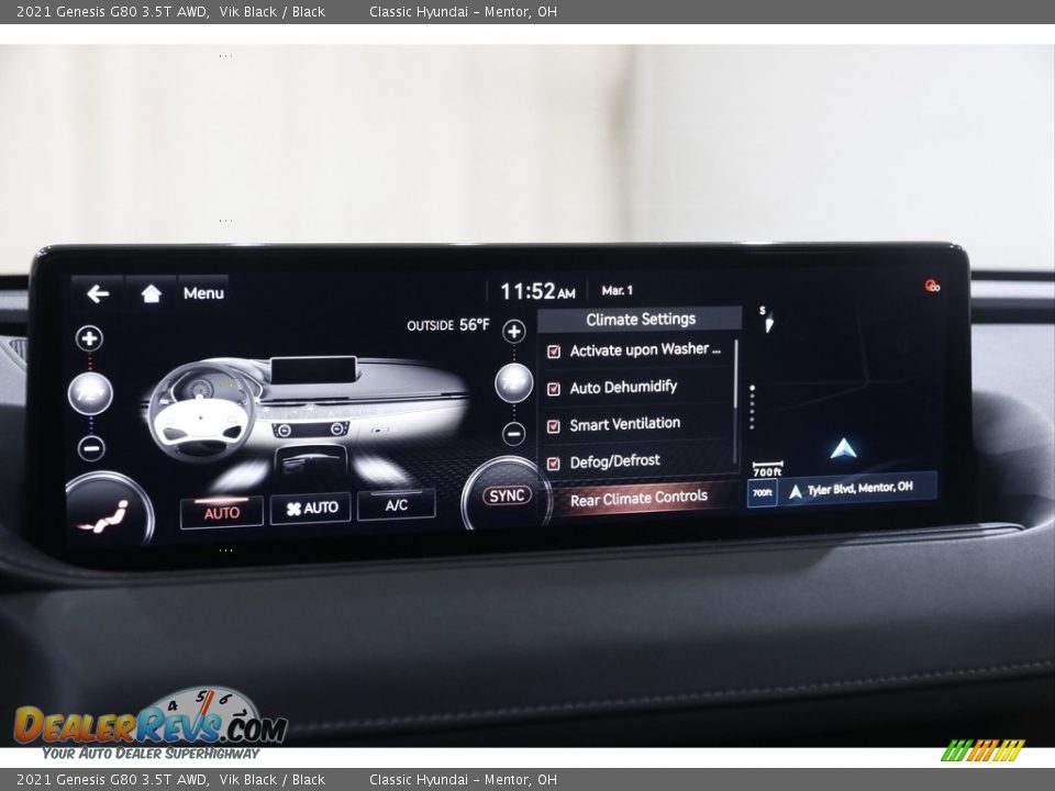 2021 Genesis G80 3.5T AWD Vik Black / Black Photo #15