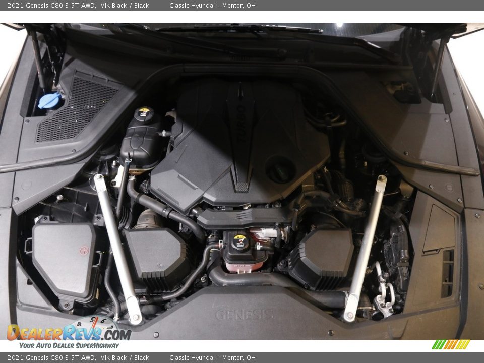 2021 Genesis G80 3.5T AWD Vik Black / Black Photo #26
