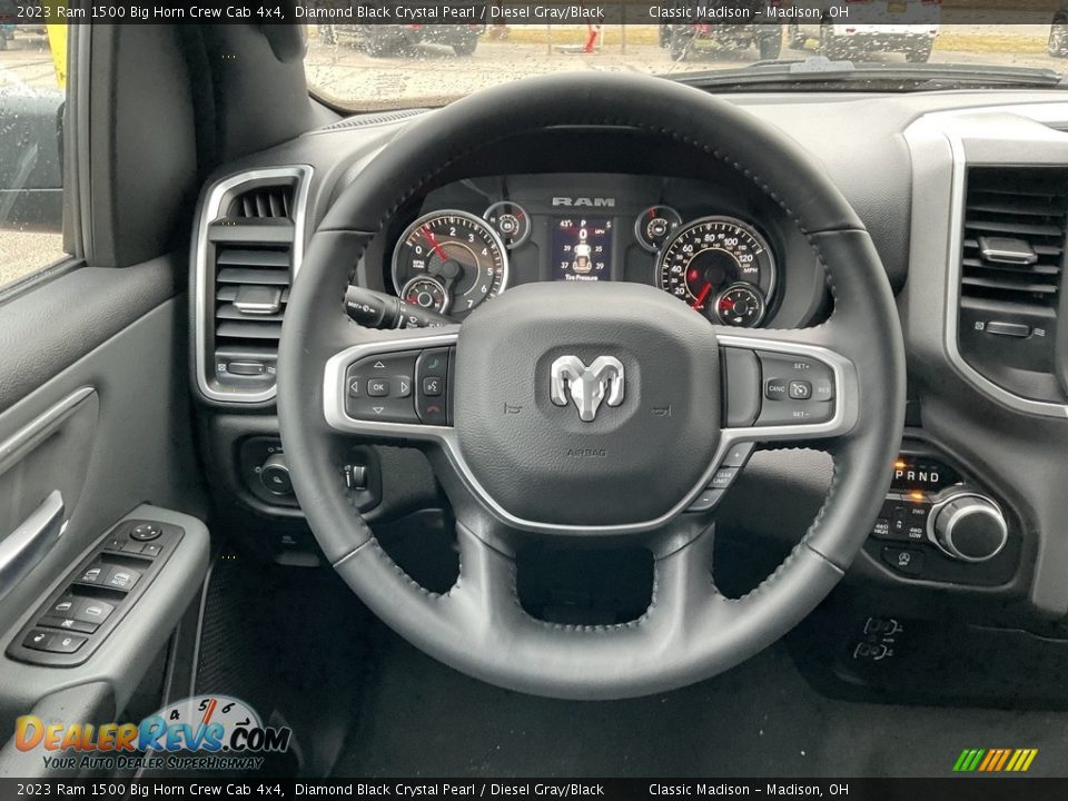 2023 Ram 1500 Big Horn Crew Cab 4x4 Diamond Black Crystal Pearl / Diesel Gray/Black Photo #5