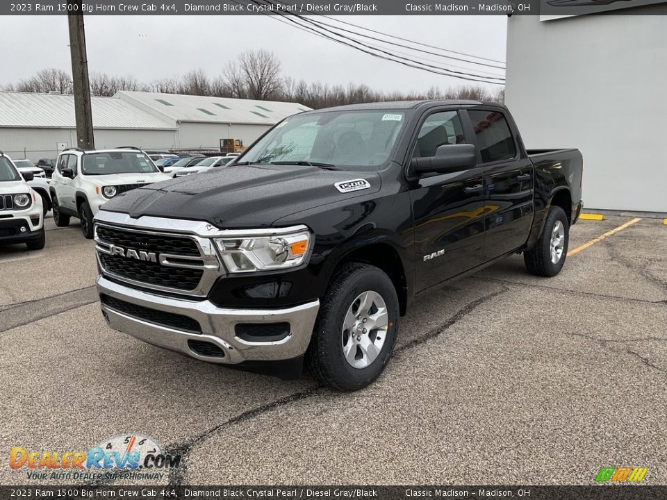 2023 Ram 1500 Big Horn Crew Cab 4x4 Diamond Black Crystal Pearl / Diesel Gray/Black Photo #7