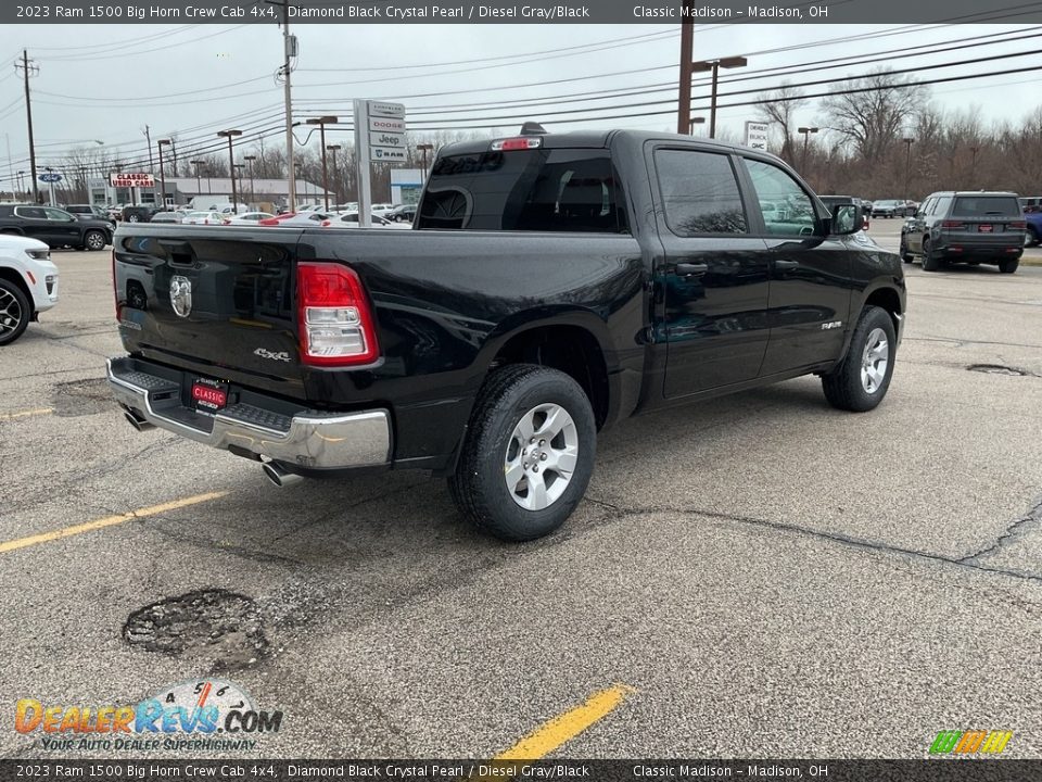 2023 Ram 1500 Big Horn Crew Cab 4x4 Diamond Black Crystal Pearl / Diesel Gray/Black Photo #8