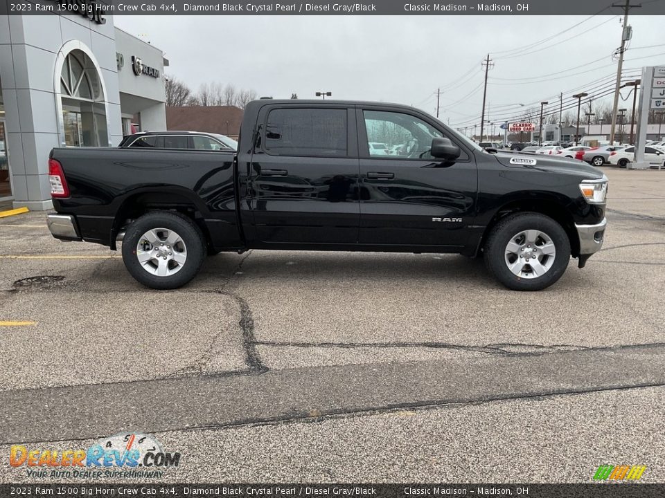 2023 Ram 1500 Big Horn Crew Cab 4x4 Diamond Black Crystal Pearl / Diesel Gray/Black Photo #9