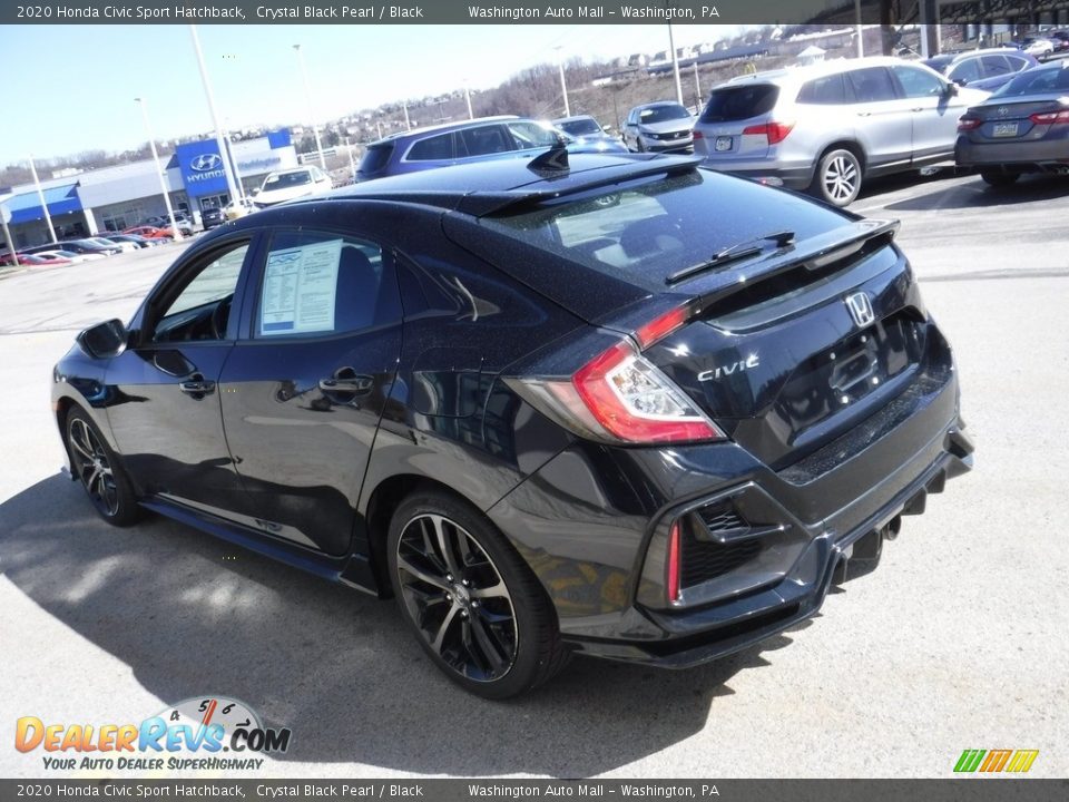 2020 Honda Civic Sport Hatchback Crystal Black Pearl / Black Photo #7