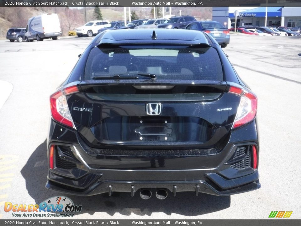 2020 Honda Civic Sport Hatchback Crystal Black Pearl / Black Photo #8