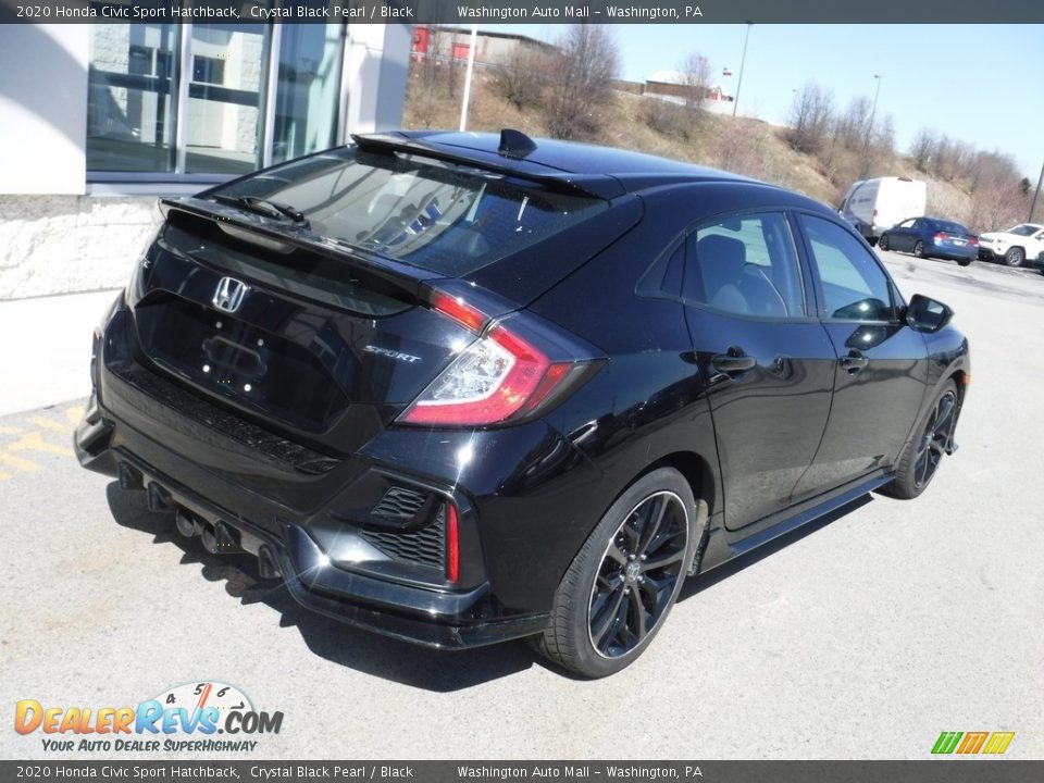 2020 Honda Civic Sport Hatchback Crystal Black Pearl / Black Photo #9