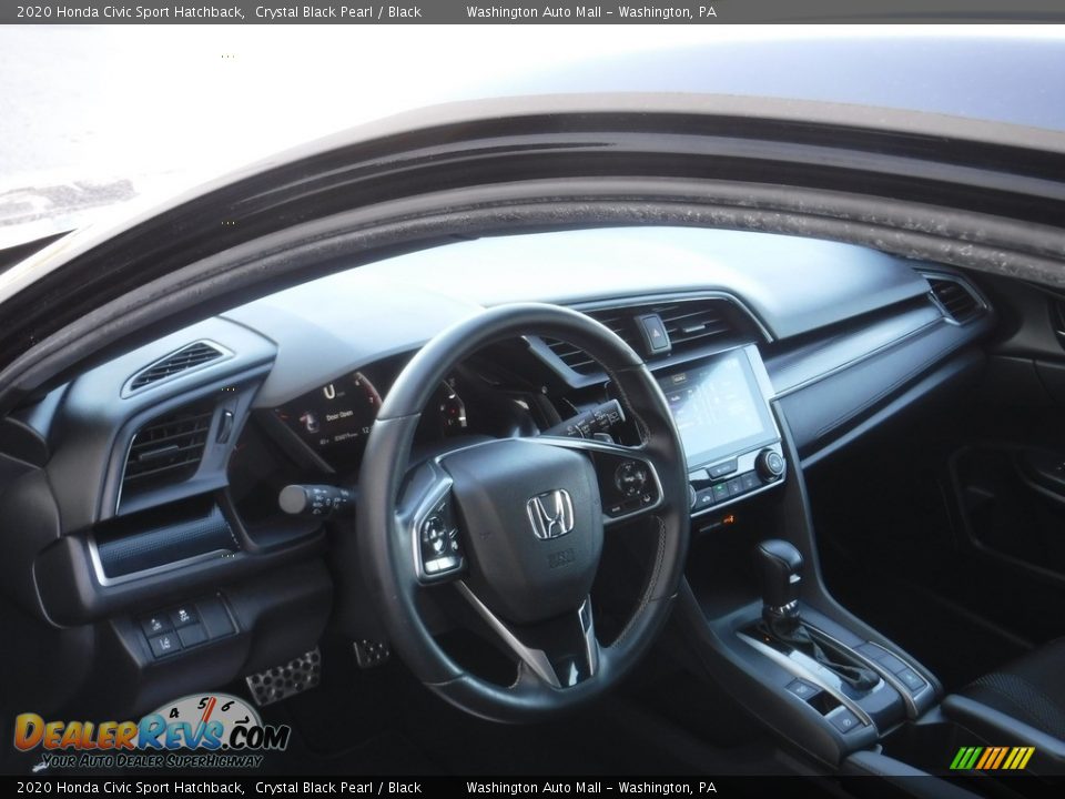 2020 Honda Civic Sport Hatchback Crystal Black Pearl / Black Photo #11