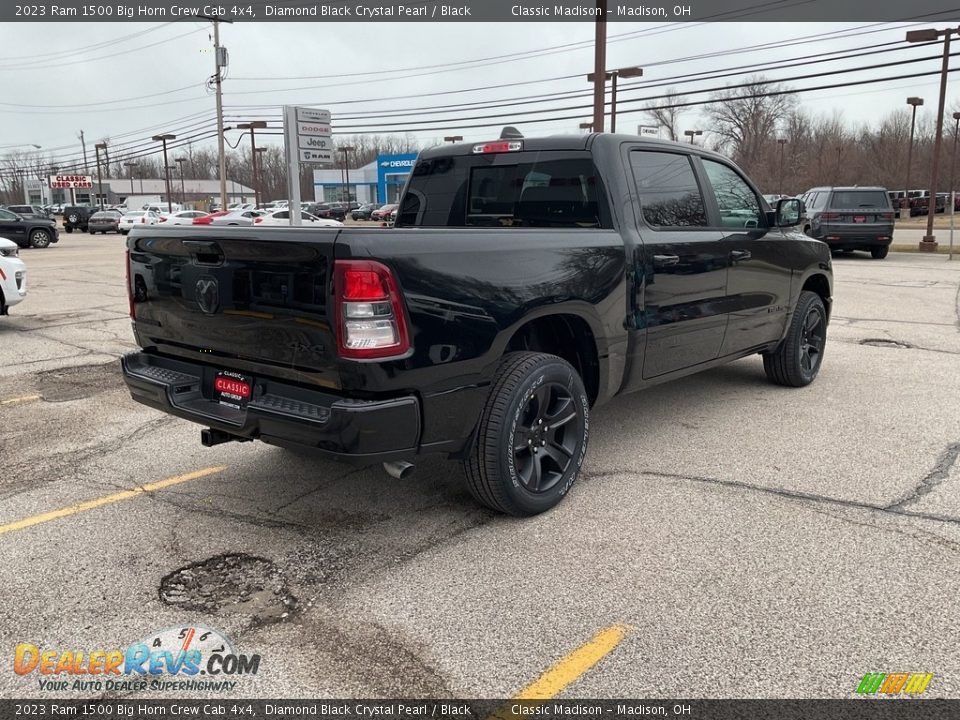 2023 Ram 1500 Big Horn Crew Cab 4x4 Diamond Black Crystal Pearl / Black Photo #8