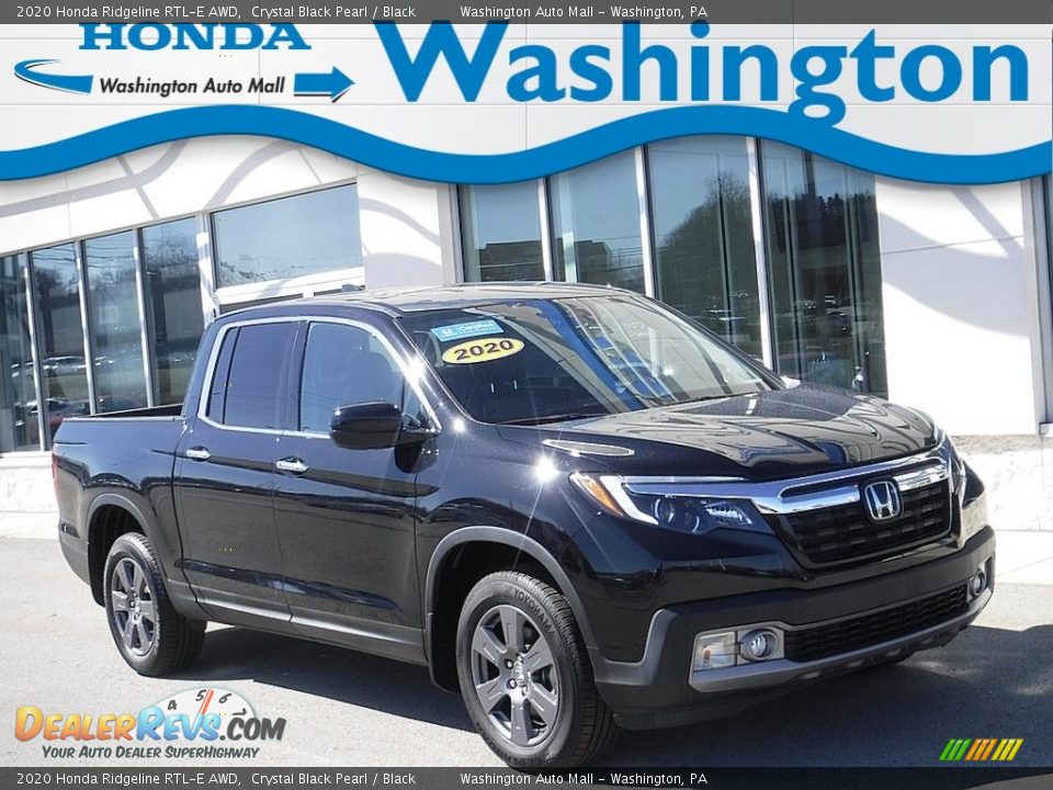 2020 Honda Ridgeline RTL-E AWD Crystal Black Pearl / Black Photo #1