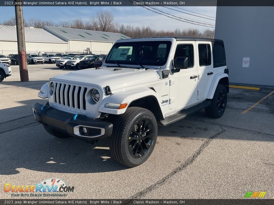 2023 Jeep Wrangler Unlimited Sahara 4XE Hybrid Bright White / Black Photo #7