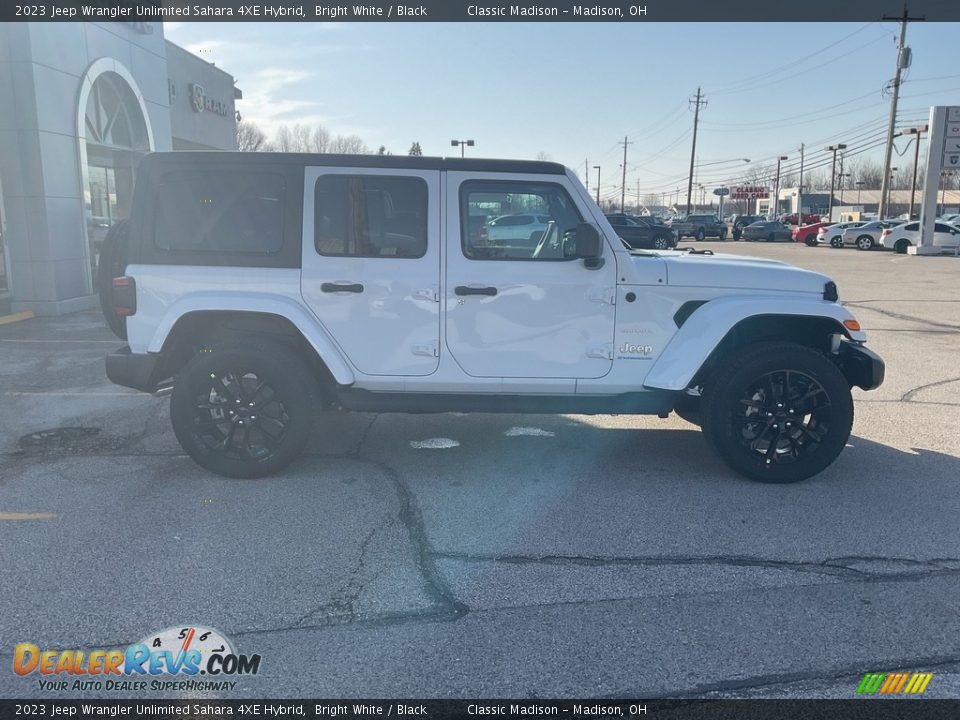 2023 Jeep Wrangler Unlimited Sahara 4XE Hybrid Bright White / Black Photo #8