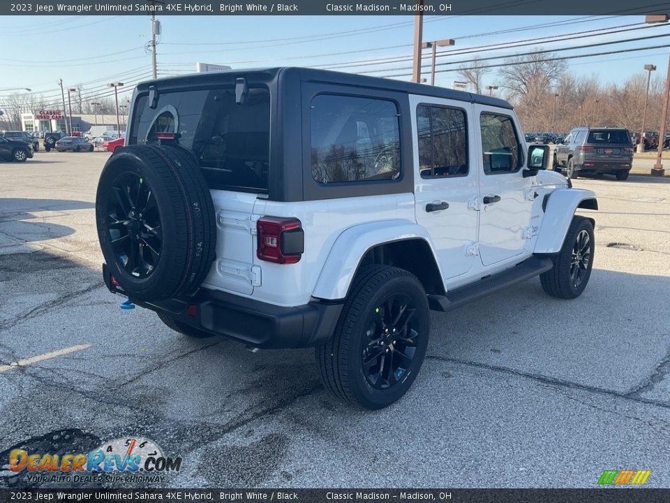 2023 Jeep Wrangler Unlimited Sahara 4XE Hybrid Bright White / Black Photo #9