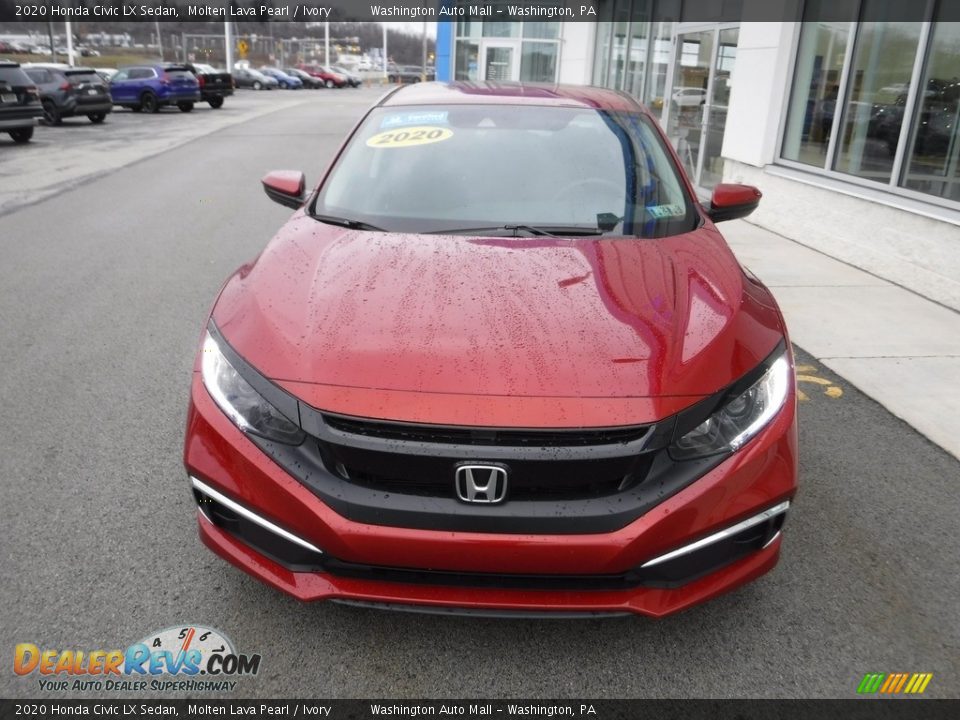 2020 Honda Civic LX Sedan Molten Lava Pearl / Ivory Photo #4