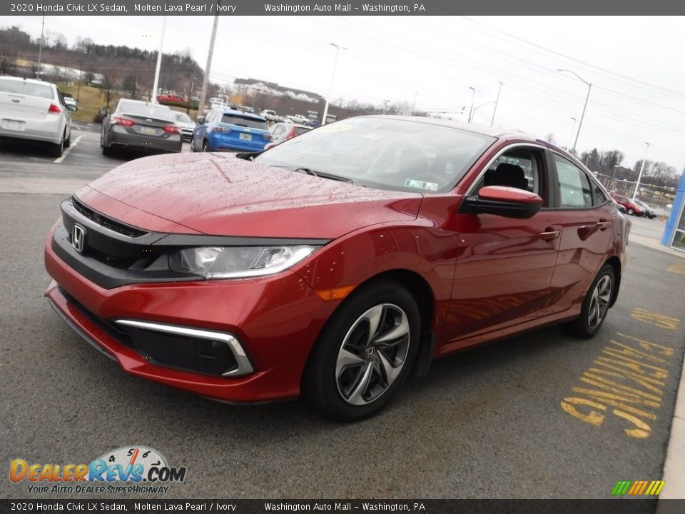 2020 Honda Civic LX Sedan Molten Lava Pearl / Ivory Photo #5