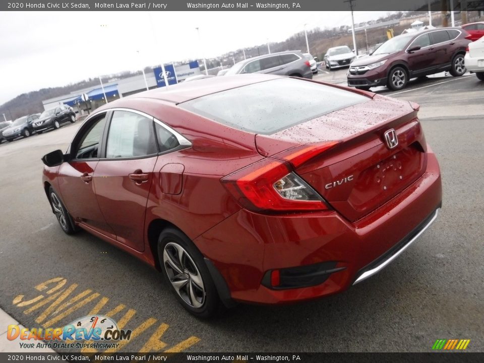 2020 Honda Civic LX Sedan Molten Lava Pearl / Ivory Photo #7