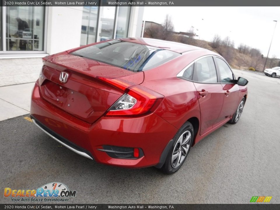 2020 Honda Civic LX Sedan Molten Lava Pearl / Ivory Photo #9