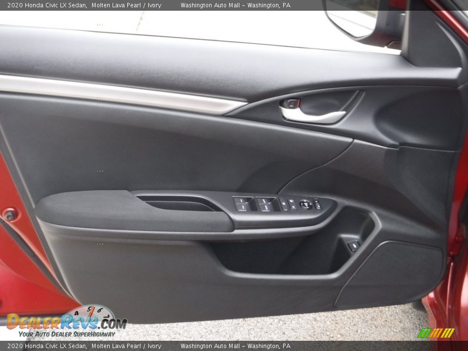 2020 Honda Civic LX Sedan Molten Lava Pearl / Ivory Photo #10