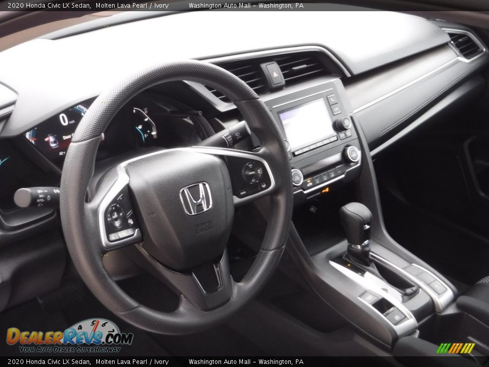 2020 Honda Civic LX Sedan Molten Lava Pearl / Ivory Photo #11