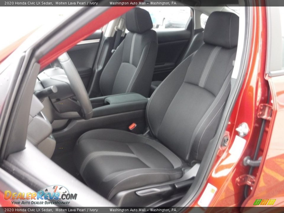 2020 Honda Civic LX Sedan Molten Lava Pearl / Ivory Photo #13