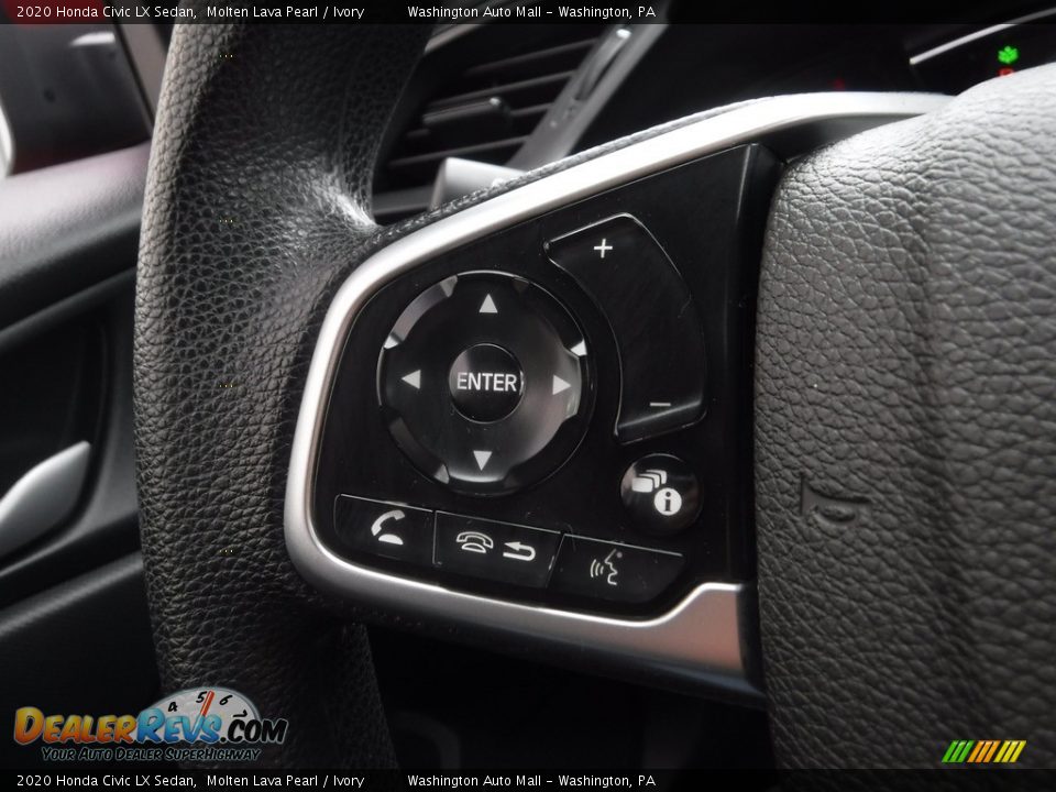 2020 Honda Civic LX Sedan Molten Lava Pearl / Ivory Photo #21