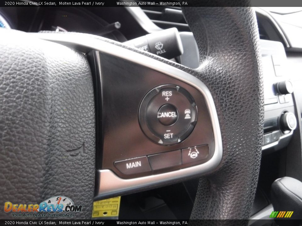 2020 Honda Civic LX Sedan Molten Lava Pearl / Ivory Photo #22