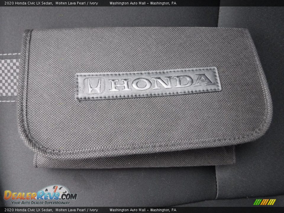 2020 Honda Civic LX Sedan Molten Lava Pearl / Ivory Photo #28