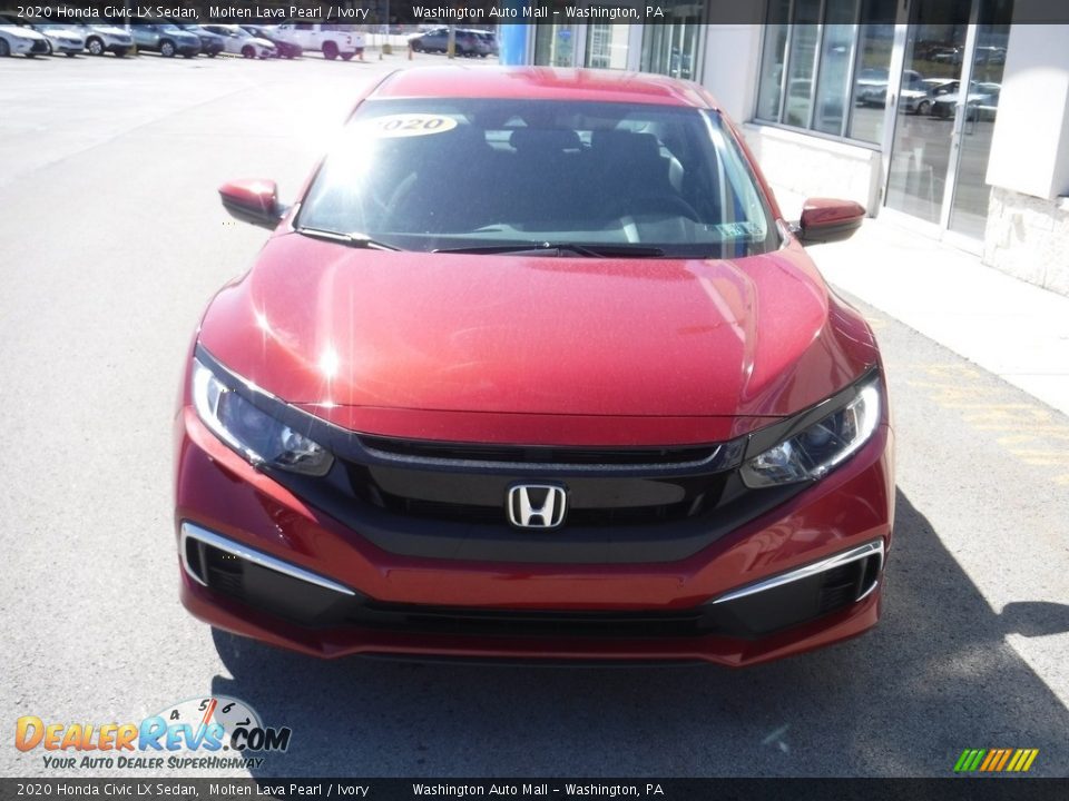 2020 Honda Civic LX Sedan Molten Lava Pearl / Ivory Photo #4