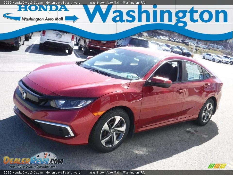 2020 Honda Civic LX Sedan Molten Lava Pearl / Ivory Photo #5